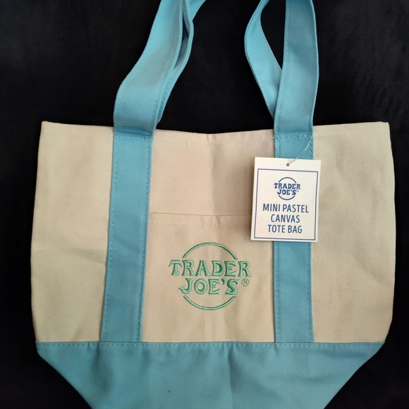Trader Joe's Limited Edition Mini Pastel Canvas Tote & Bundle Of Texas Treats! - Picture 5 of 5